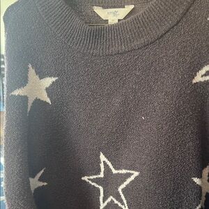 Terra & Sky Fuzzy Star Cropped Sweater